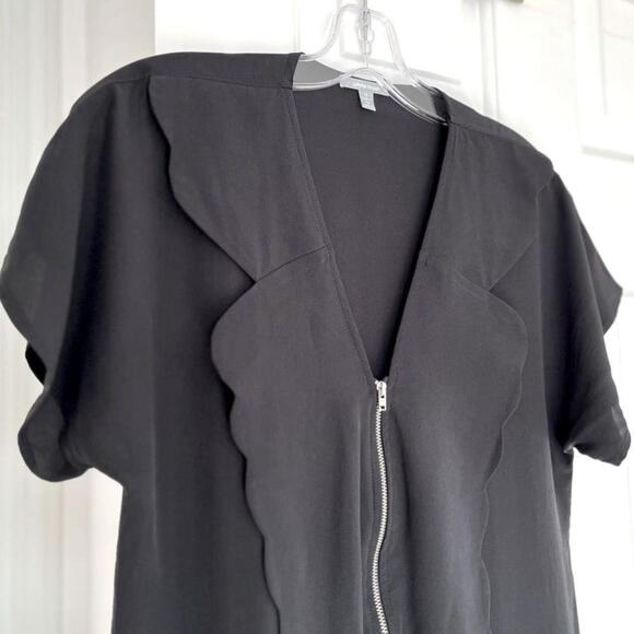 Juliette Hogan Dresses & Skirts - SOLD Juliette Hogan Zip Detail Silk Black Shift Dress NZ 10 / US 6